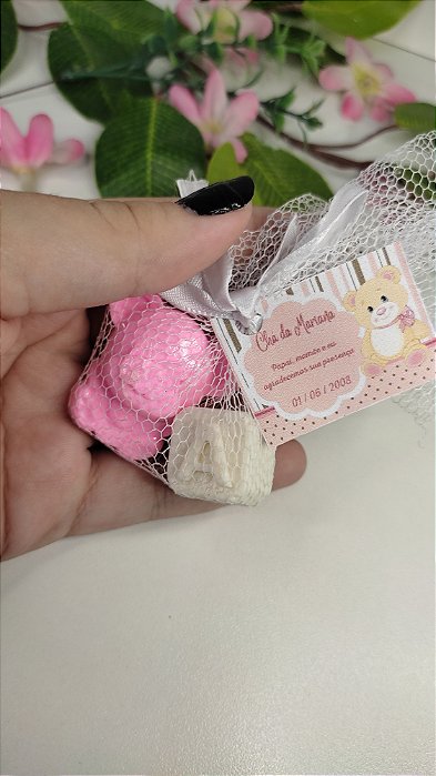 Sabonetes para Lembrancinha Safari/leão + Letra com Tule e Tag