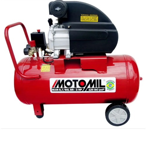 Motocompressor de Ar Motomil Mam 8,7/50br 120lbs 2hp 220v