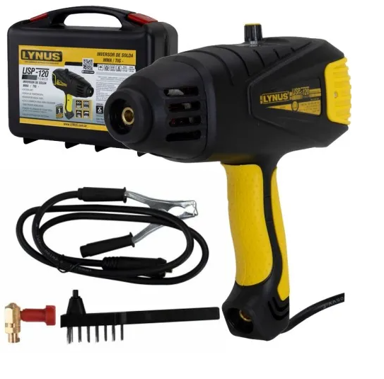 Inversora de solda 120A tipo pistola para eletrodo e TIG - LISP-120 Power 220V