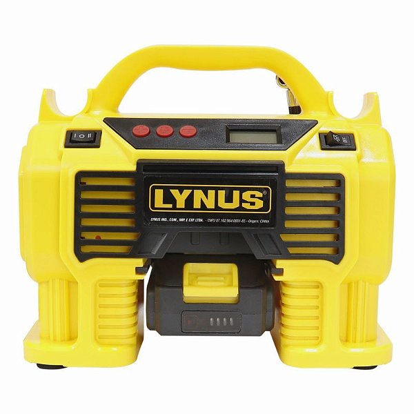 Compressor e Calibrador à Bateria 20V - Lynus | Prático e Versátil
