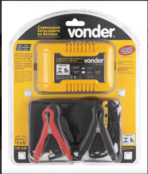 Carregador Inteligente Bateria 6 A 12v Cib035 Bivolt Vonder