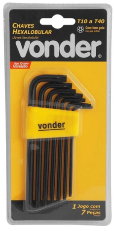 Jogo Chave Allem Hexalobular T10  a T40