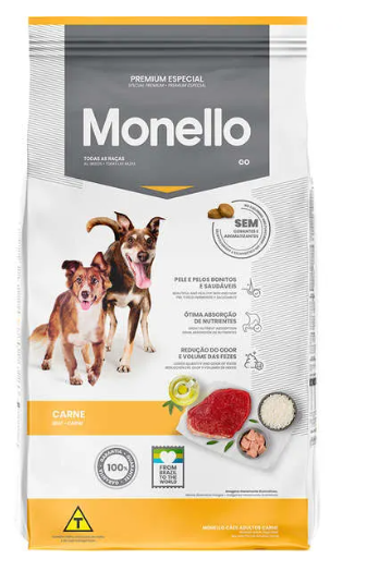 Monello Caes Carne Go 15kg