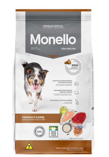Monello Caes Frango e Carne 10,1kg / 15 kg