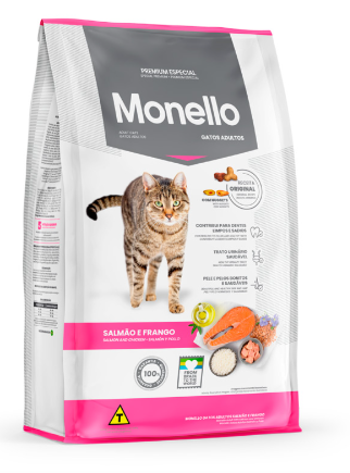 Monello Gatos Adultos Salmao e Frango 15kg