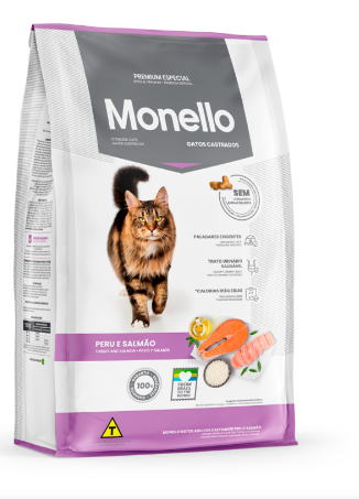 Monello Gatos Castrados Peru e Salmao 10,1kg