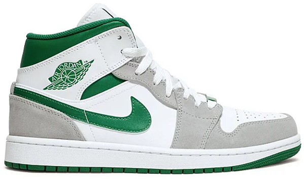 Nike Air Jordan 1 Mid 'Grey Pine Green'