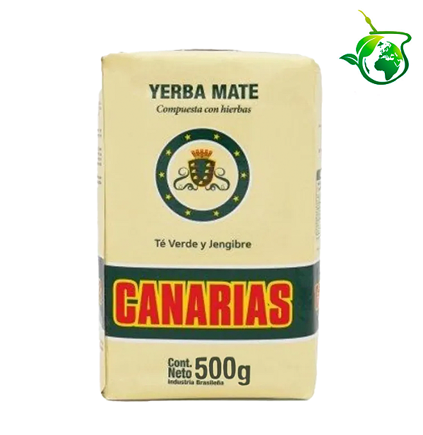 Erva-Mate Uruguaia Chá verde e Gengibre Canarias 500g