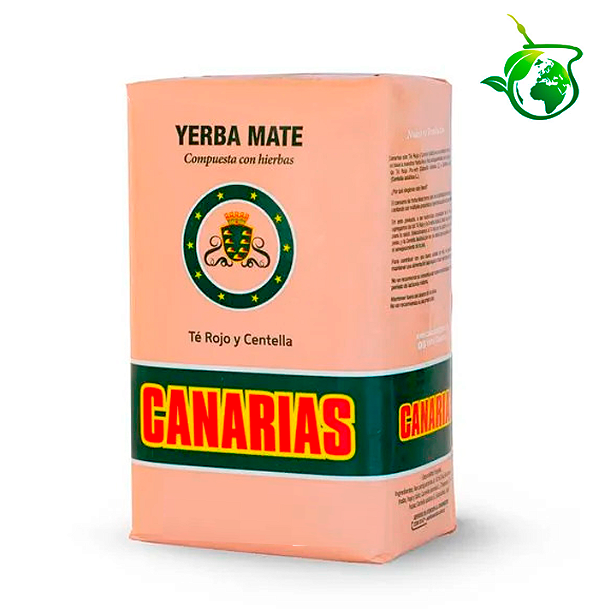 Erva-Mate Uruguaia Chá Vermelho e Centella Canarias 500g