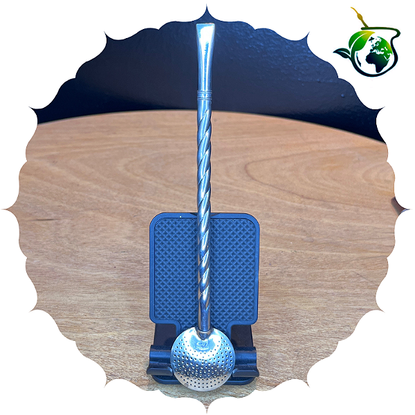 Bomba de Alpaca Trançada Polida 19cm