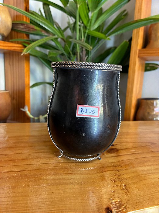 Cuia Bago de Touro com Virola de Alpaca - BA 20