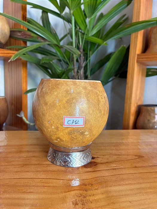 Cuia Coquinho Pé Inox - CP12