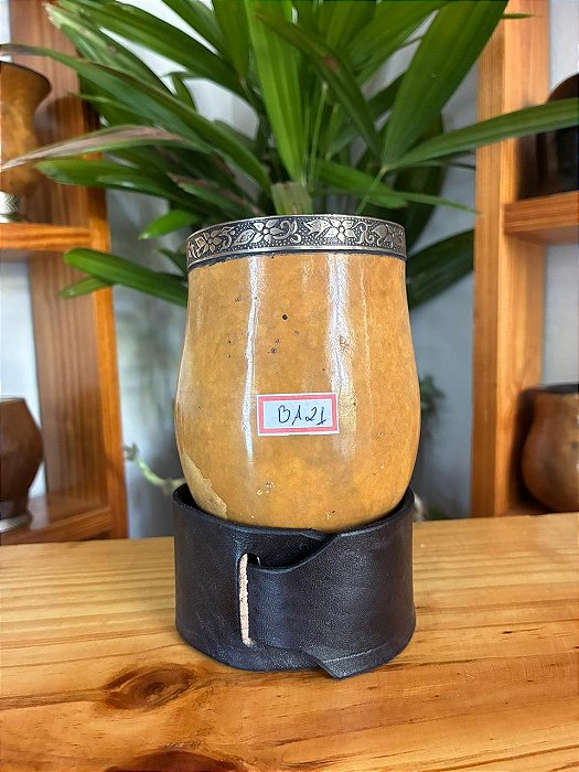 Cuia Bago de Touro com Virola de Alpaca - BA21