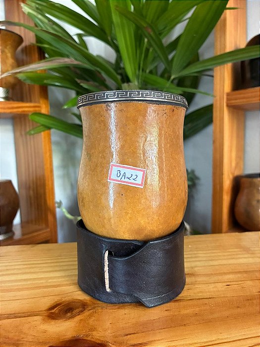 Cuia Bago de Touro com Virola de Alpaca - BA22