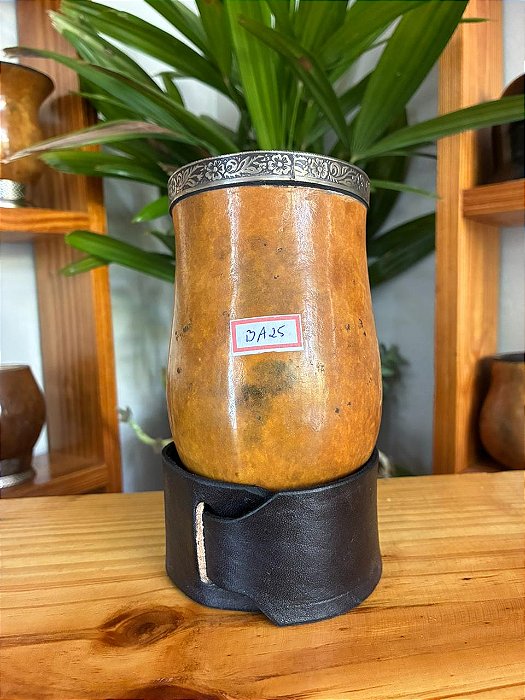 Cuia Bago de Touro com Virola de Alpaca - BA25