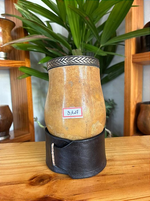 Cuia Bago de Touro com Virola de Alpaca - BA27