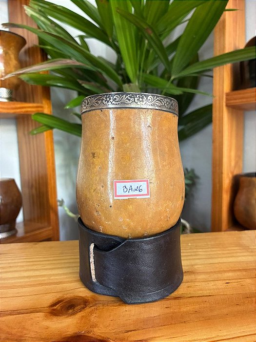 Cuia Bago de Touro com Virola de Alpaca - BA26