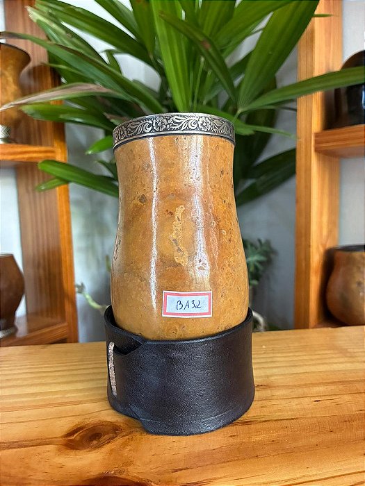 Cuia Bago de Touro com Virola de Alpaca - BA32