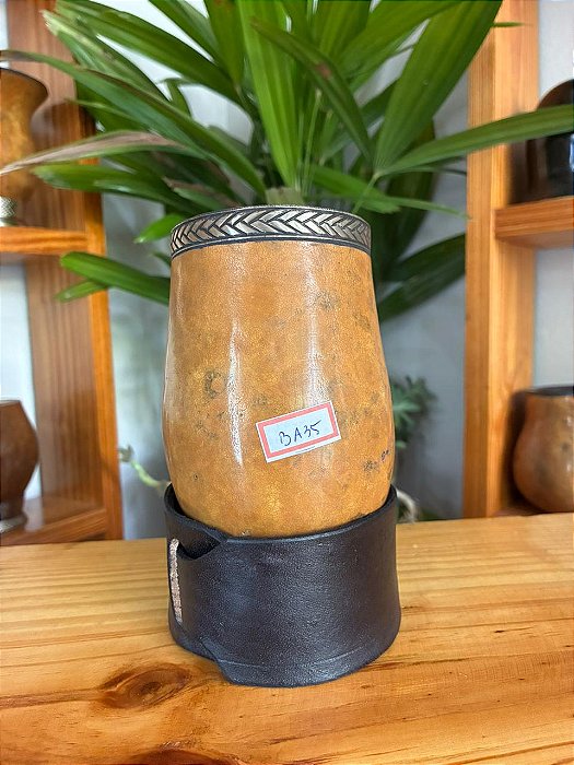 Cuia Bago de Touro com Virola de Alpaca - BA35