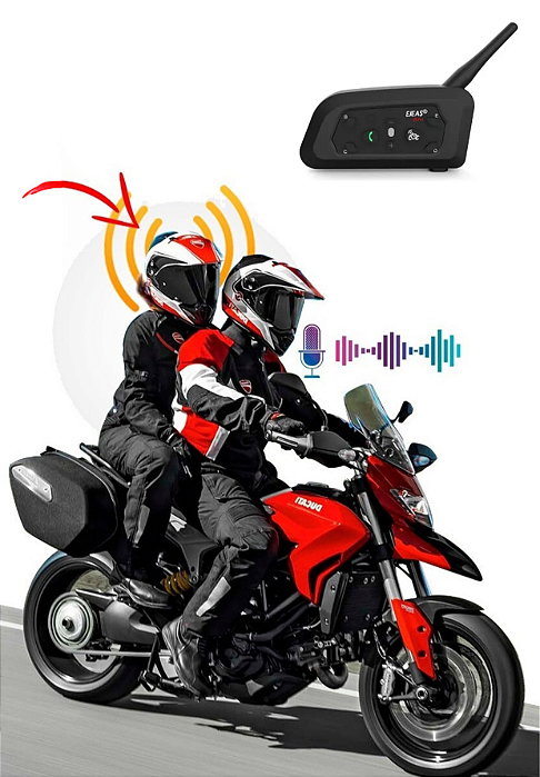 Rádio Intercomunicador Para Capacete de Moto EJEAS V6 1200m - Loja Luvita
