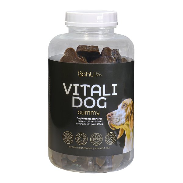 Suplemento Alimentar Gummy Vitali Dog Bahli – 60 un./180g