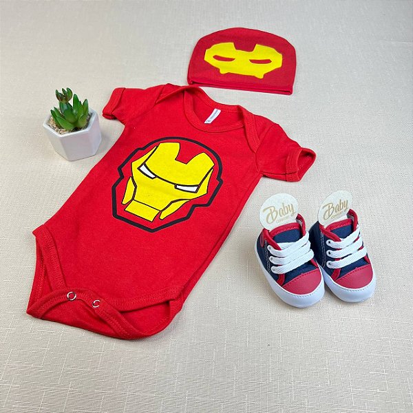 BODY HOMEM DE FERRO + TOUCA