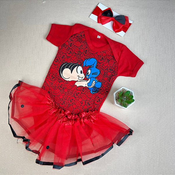 BODY TEMÁTICO MÔNICA  + SAIA + LAÇO