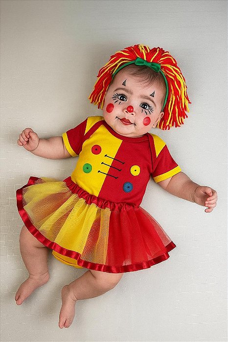 BODY TEMÁTICO EMÍLIA + SAIA +TIARA