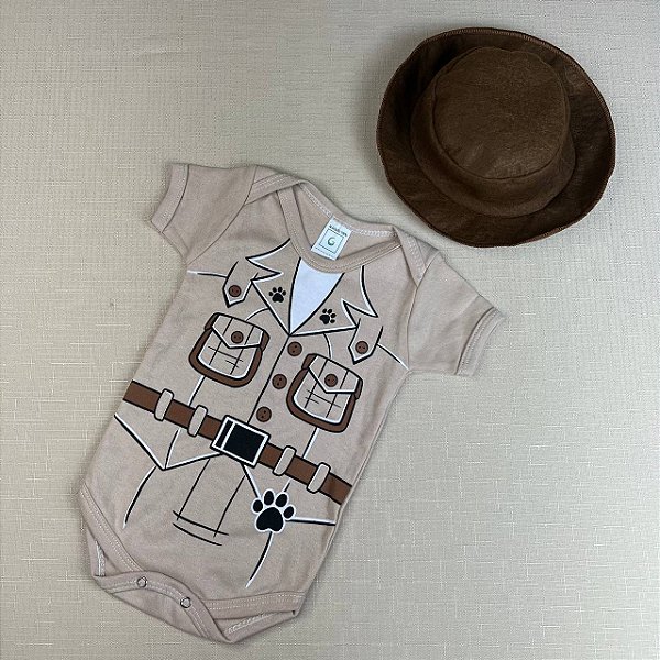 BODY TEMÁTICO SAFARI + CHÁPEU