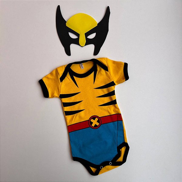 BODY TEMÁTICO WOLVERINE + MÁSCARA