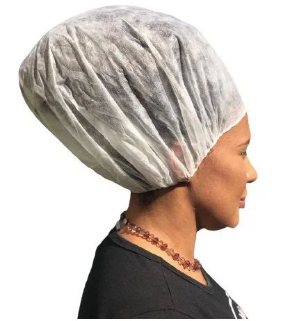 Touca Descartável de TNT para Cabelos Afro e Volumosos - PACOTE COM 10 UNIDADES