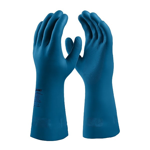 Luva nitrílica NITRISILVER AZUL DANNY CA 43861