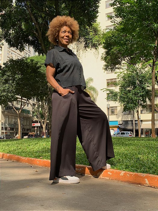 Calça Pantalona Índia - Preta