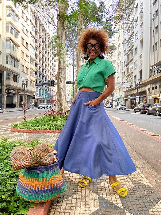 Saia Makeda - Jeans Viscose