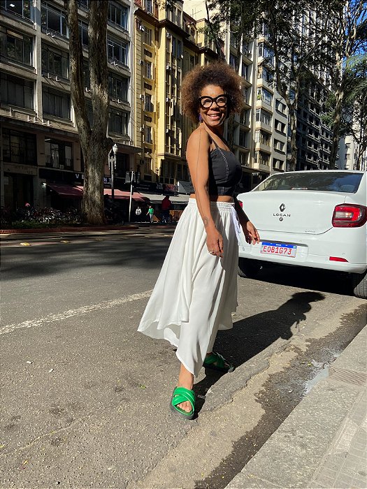 Saia Calça Mafalda -Branca