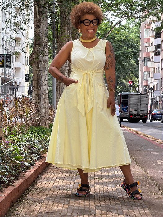 Vestido Odoya - Amarelo Manteiga
