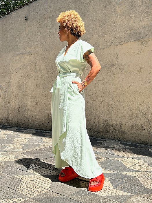 Vestido Quelé - Verde Agua