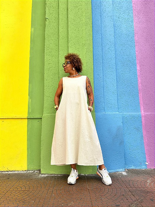 Vestido Alfazema - Cru