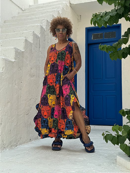 Vestido Tsuru - Onça