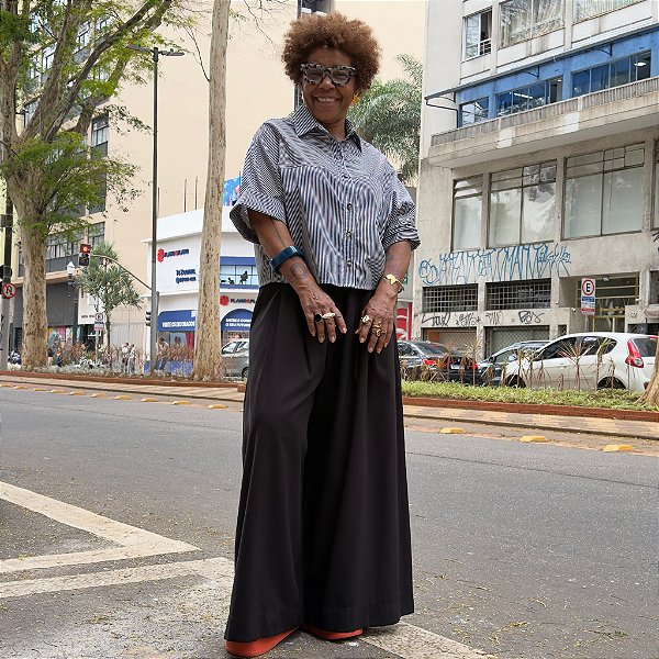 Camisa Sueli Carneiro - Listras P/B