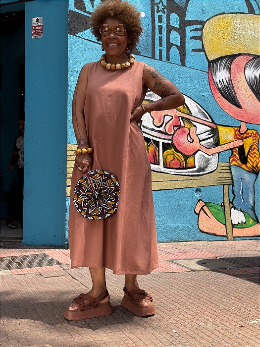 Vestido Alfazema - Marrom