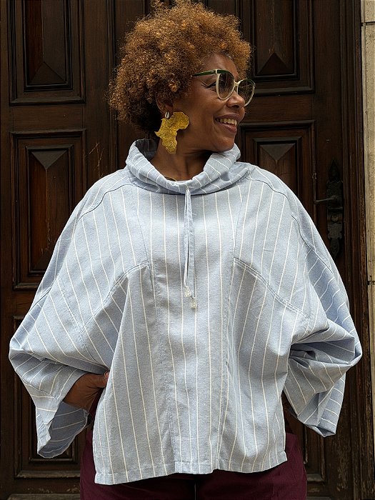 Blusa Aroeira - Azul Risca