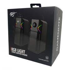 Caixa De Som Havit SK205 P2 3.5mm Estéreo 2.0 5W*2 RGB Preto