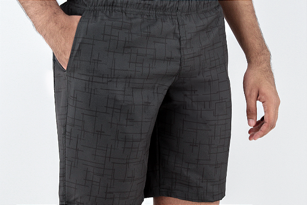 Bermuda Ogochi Boxer Tactel Longa Grafite: