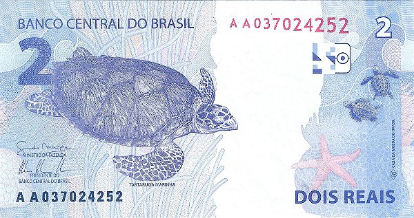 2 reais AA (Mantega e Tombini) FE