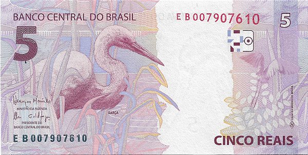 5 reais EB (Meirelles e Goldfajn) FE
