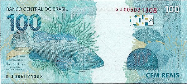 100 reais GJ (Meirelles e Goldfajn) FE