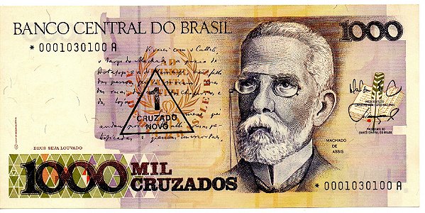 Cédula C197a FE - reposição com asterisco. Série *0001