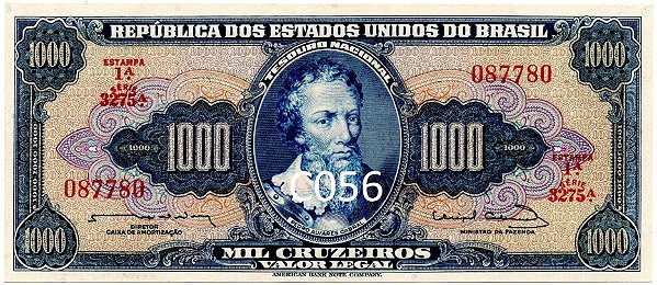 Cédulas de 1.000 cruzeiros – 1943 a 1963 – ABNC