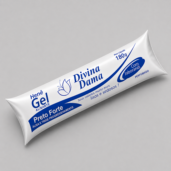Divina Dama Henê Gel 180g Preto Forte